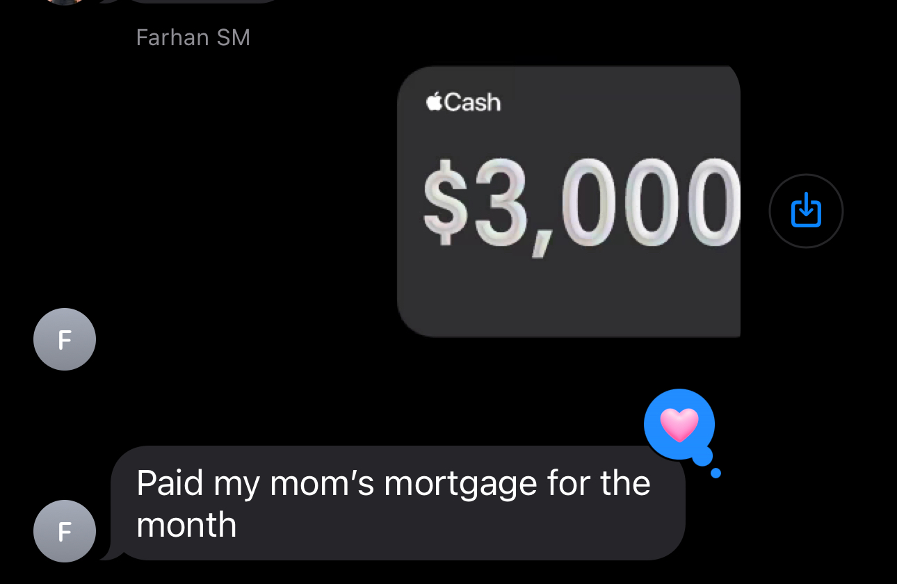 $3,000 paid mom's mortgage testimonial